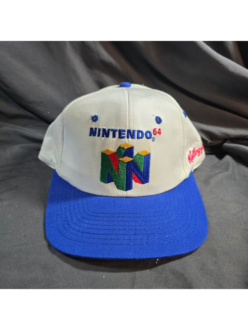 Vtg RARE Nintendo 64 Hat Snapback Super Mario N64 Kelloggs Promo Cap 1990s